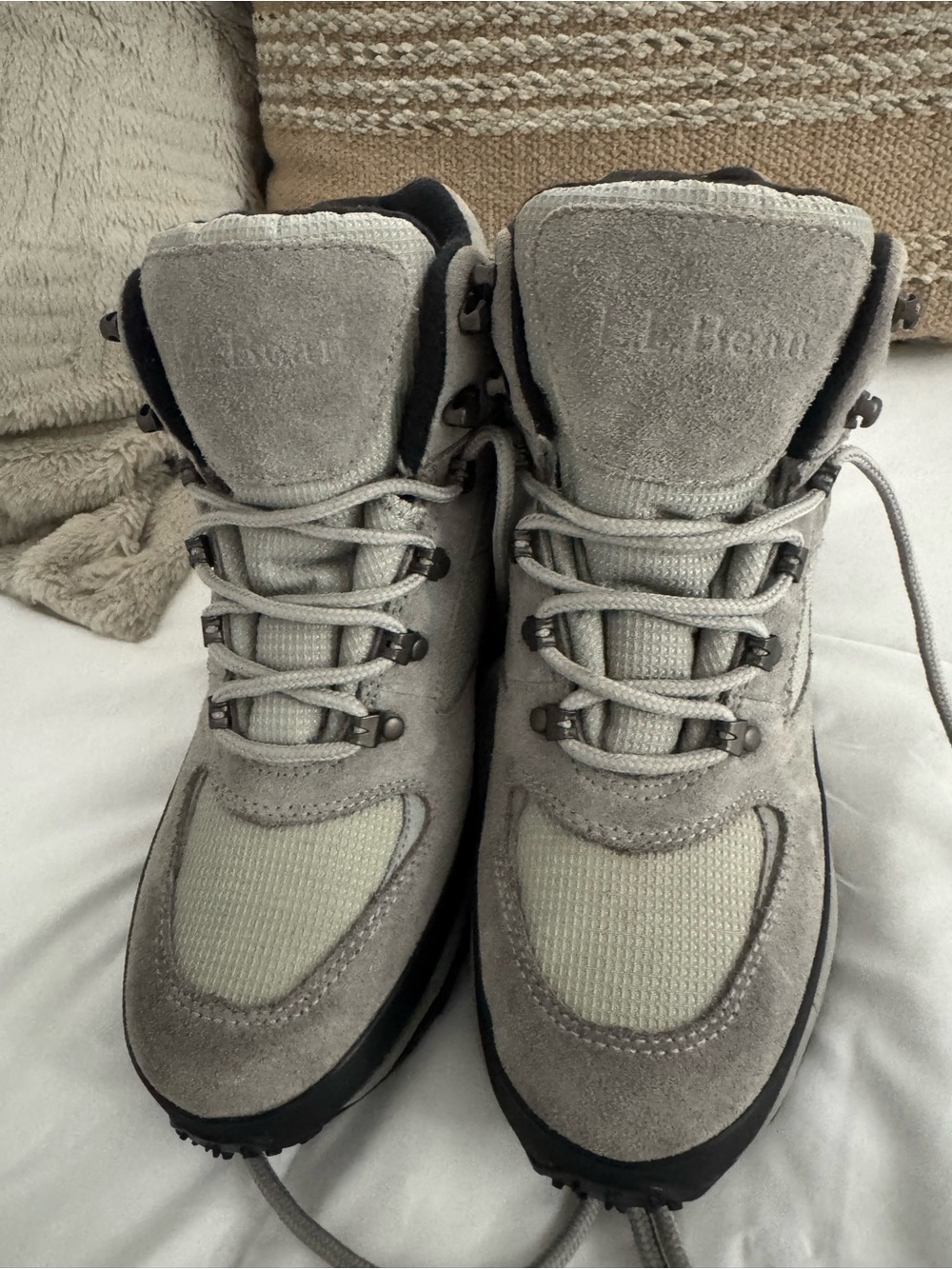 L.L. Bean Men's Gray Suede Hiking Rain & Snow Boots